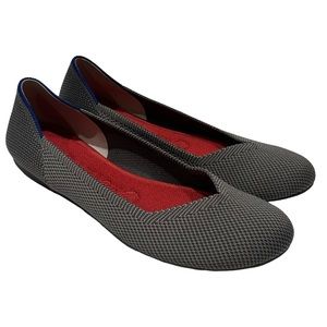 Rothy’s The Flat Ballet Round Toe Shoe Women’s Size 8 Like New Charcoal